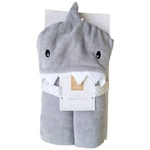 NWT kids shark hooded bath towel